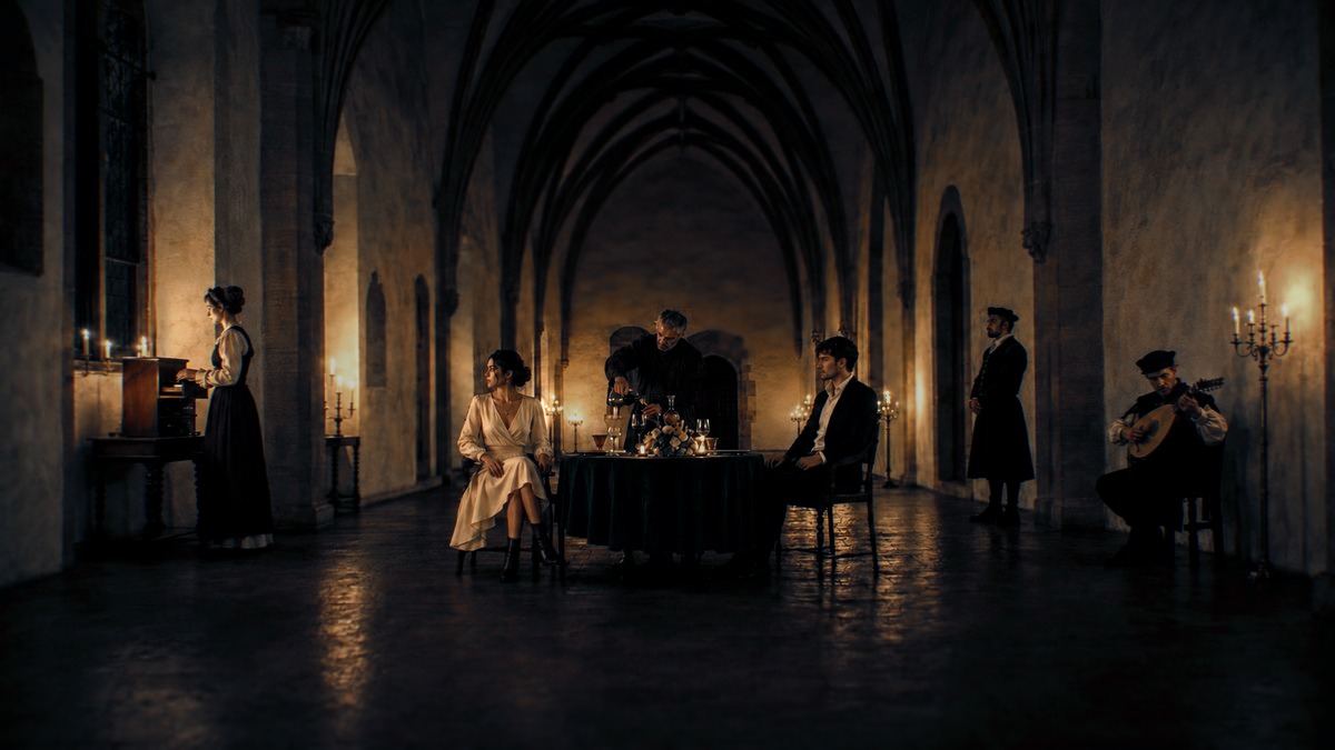 Concept still: dinner at the castle